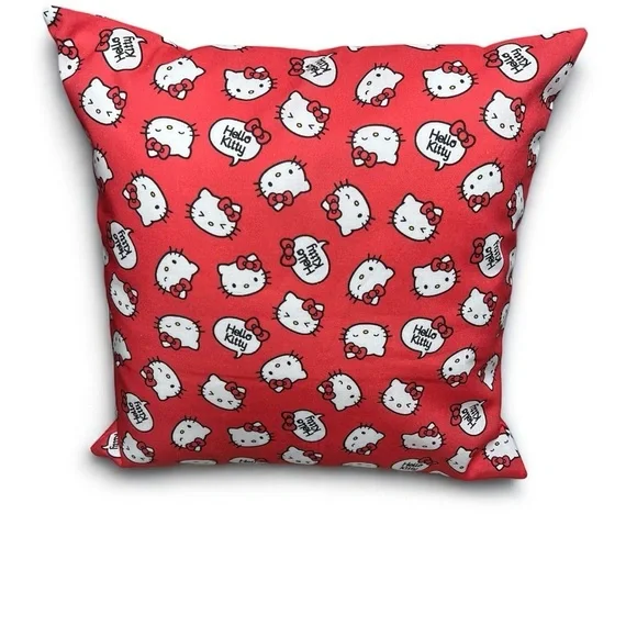 Hand Crafted Accent Pillow Cover Hello Kitty White Decorative Pillow cover only - Picture 5 of 16